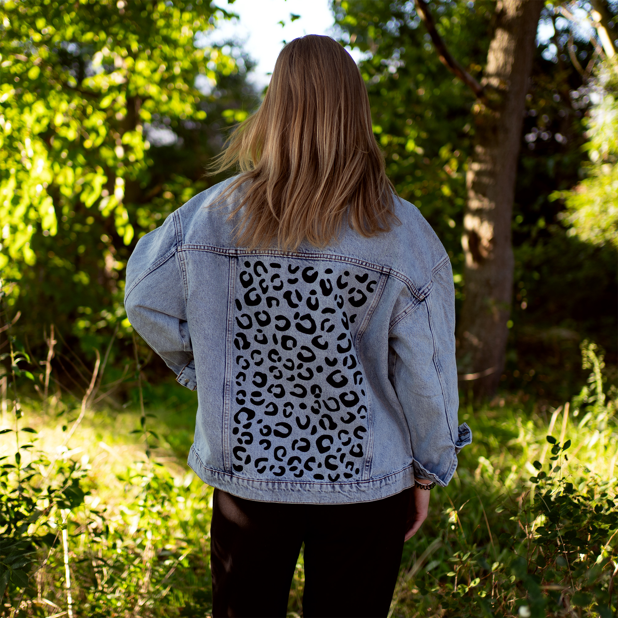 Jeansjacke Leomuster