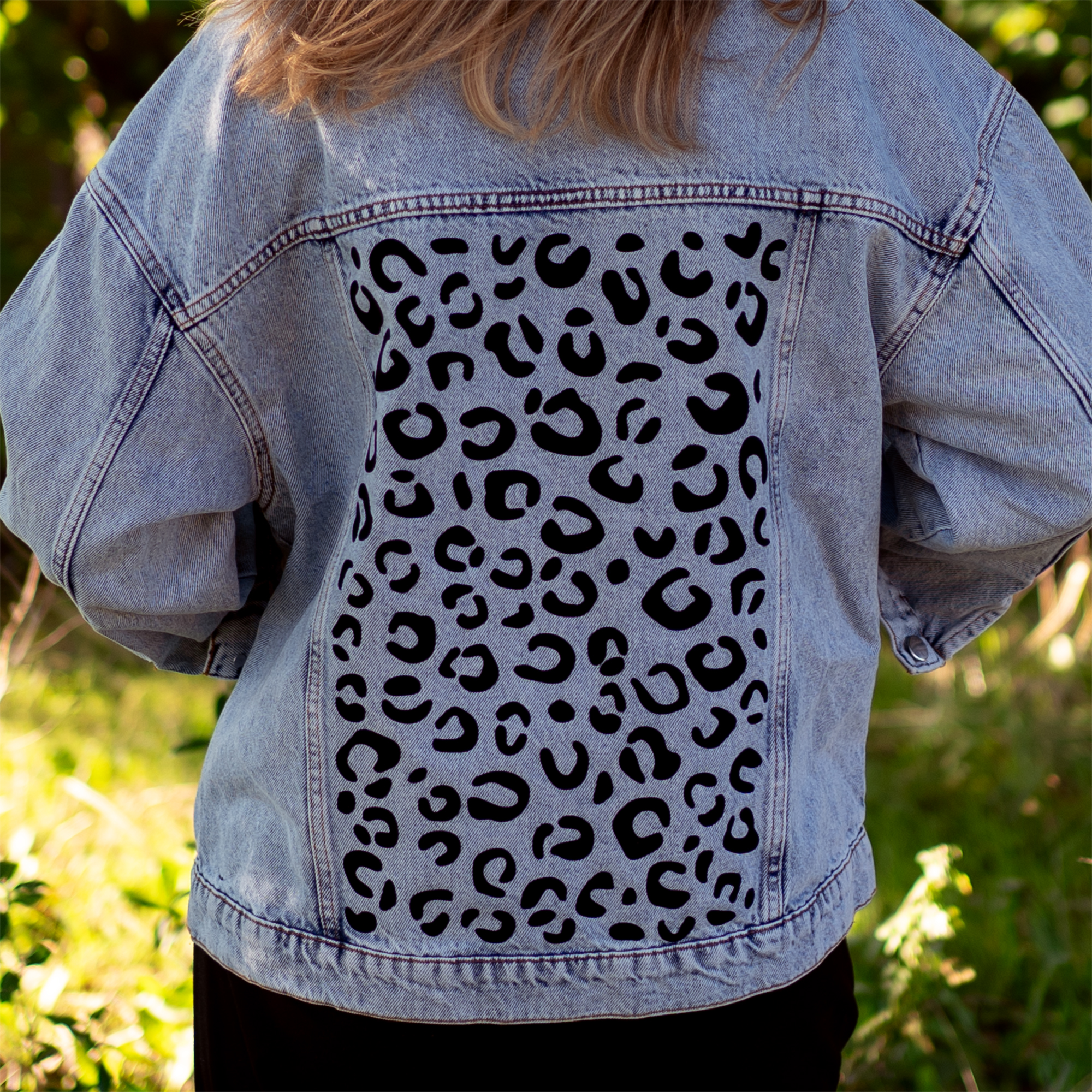Jeansjacke Leomuster